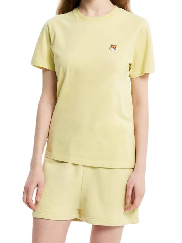 Fox Head Patch Regular Short Sleeve T-Shirt Chalk Yellow - MAISON KITSUNE - BALAAN 2