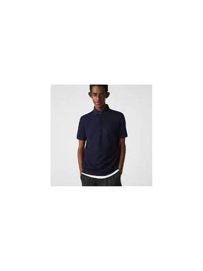 Men's Paris Regular Fit Stretch Cotton Pique Short Sleeve Polo Shirt Navy - LACOSTE - BALAAN 2