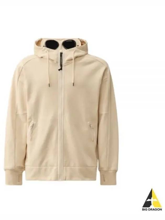 Diagonal Raised Fleece Goggle Hooded Jacket Beige - CP COMPANY - BALAAN 2