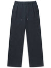 Men's Linen String Straight Pants Charcoal - SOLEW - BALAAN 1