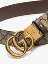 GG Marmont Reversible Leather Belt Beige Brown - GUCCI - BALAAN 7