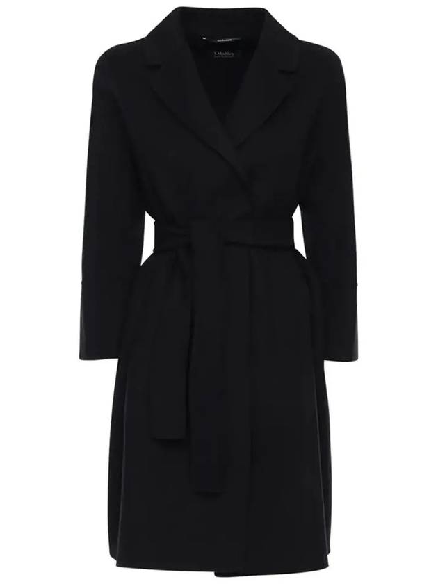 ARONA Belted Wool Coat Black 90161309 013 - MAX MARA - BALAAN 1