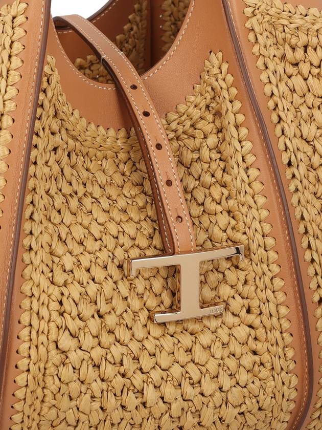 Timeless Raffia Tote Bag XBWTSBAR300RGM - TOD'S - BALAAN 5