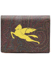 Paisley Pegasus Half Wallet Brown - ETRO - BALAAN 5