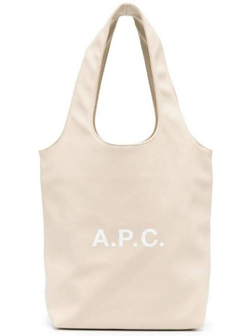 Ninon Small Recycled Leather Tote Bag Cream - A.P.C. - BALAAN 1