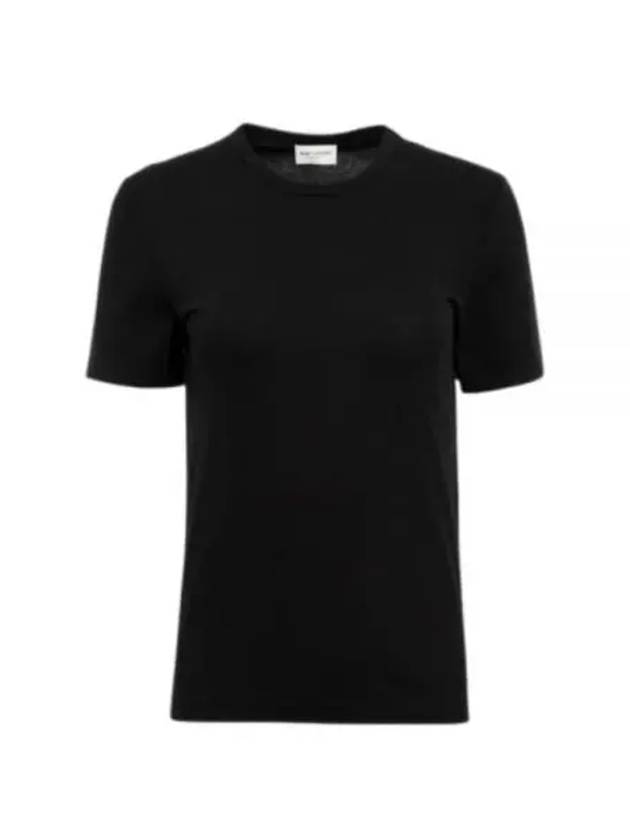 Classic Short Sleeve T Shirt Black 801474YB2FT1000 - SAINT LAURENT - BALAAN 2