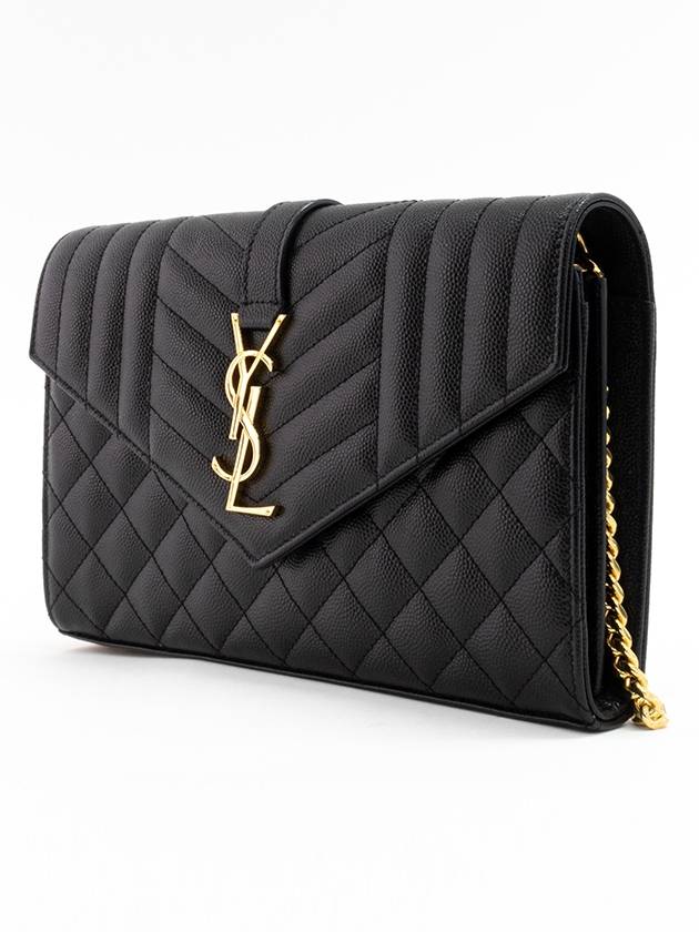 Cassandre Monogram Chain Cross Bag Black - SAINT LAURENT - BALAAN 3