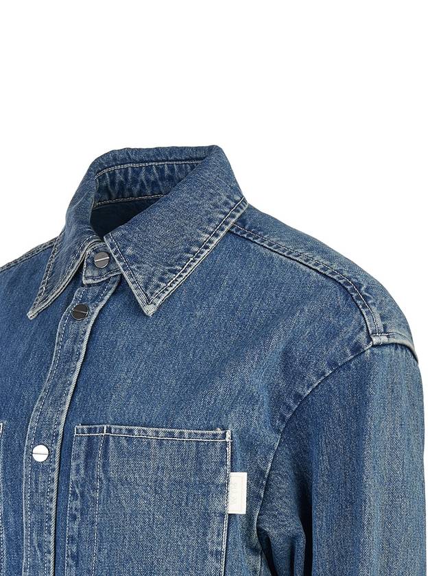 Men s Denim Back Logo Shirt M243SH17 983L - WOOYOUNGMI - BALAAN 6