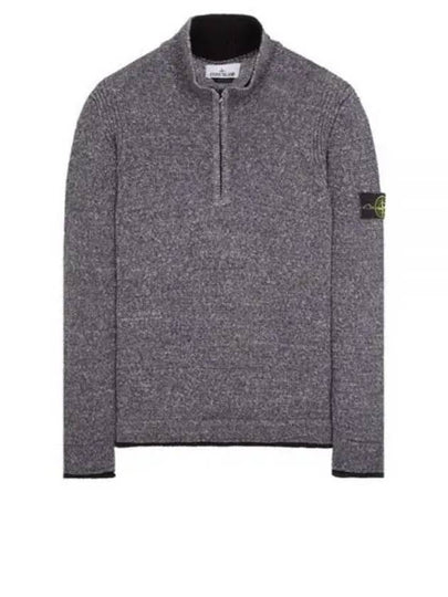 Colour Sprayed Tape Half Zip-up Regular Fit Knit Top Black - STONE ISLAND - BALAAN 2