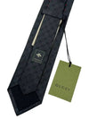 Monogram GG Logo Silk Tie Dark Grey - GUCCI - BALAAN.