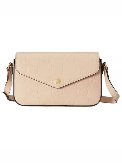 GG Super Mini Leather Shoulder Bag Light Beige - GUCCI - BALAAN 2