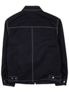 Triangle Logo Stitch Zip Up Jacket Black - PRADA - BALAAN 3