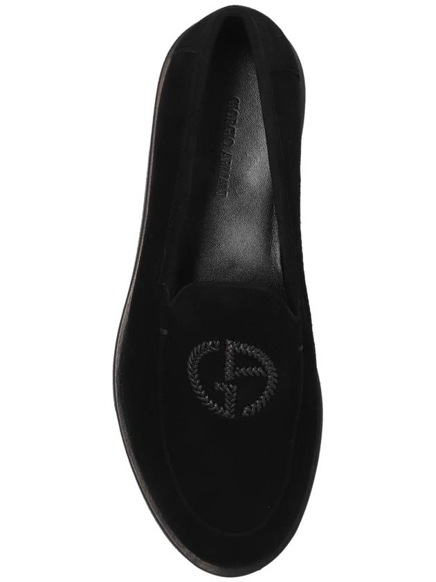 Giorgio Armani Suede Shoes Type Loafers, Men's, Black - GIORGIO ARMANI - BALAAN 6