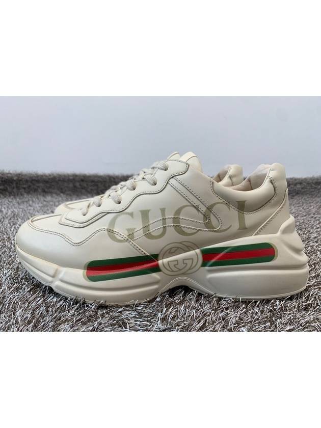 Rhyton strip logo sneakers 7 5 265 - GUCCI - BALAAN 4