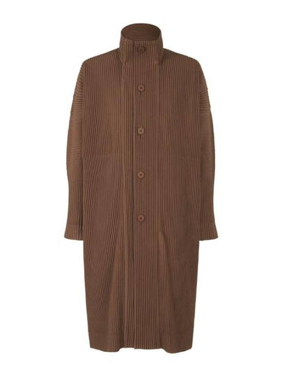 Mc November High Neck Single Coat Sepia Brown - ISSEY MIYAKE - BALAAN 2