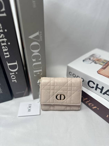 Caro half wallet pink beige S5175UWHC - DIOR - BALAAN 1