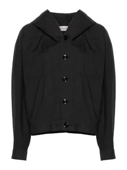 Cotton Crinkled Finish Jacket Black - LEMAIRE - BALAAN 2