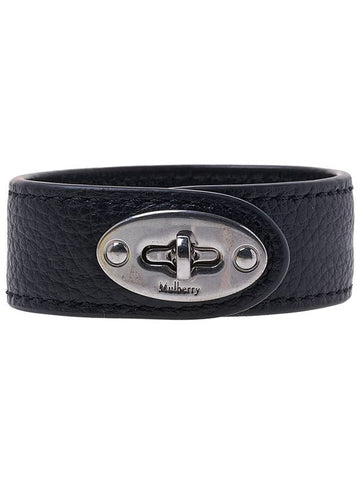 Bayswater Leather Bracelet Black - MULBERRY - BALAAN 1