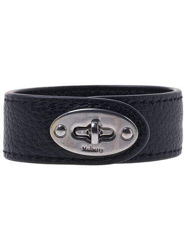 Bayswater Leather Bracelet Black - MULBERRY - BALAAN 1