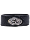 Bayswater Leather Bracelet Black - MULBERRY - BALAAN 1