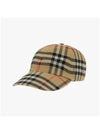 Check Cotton Ball Cap Beige - BURBERRY - BALAAN 4