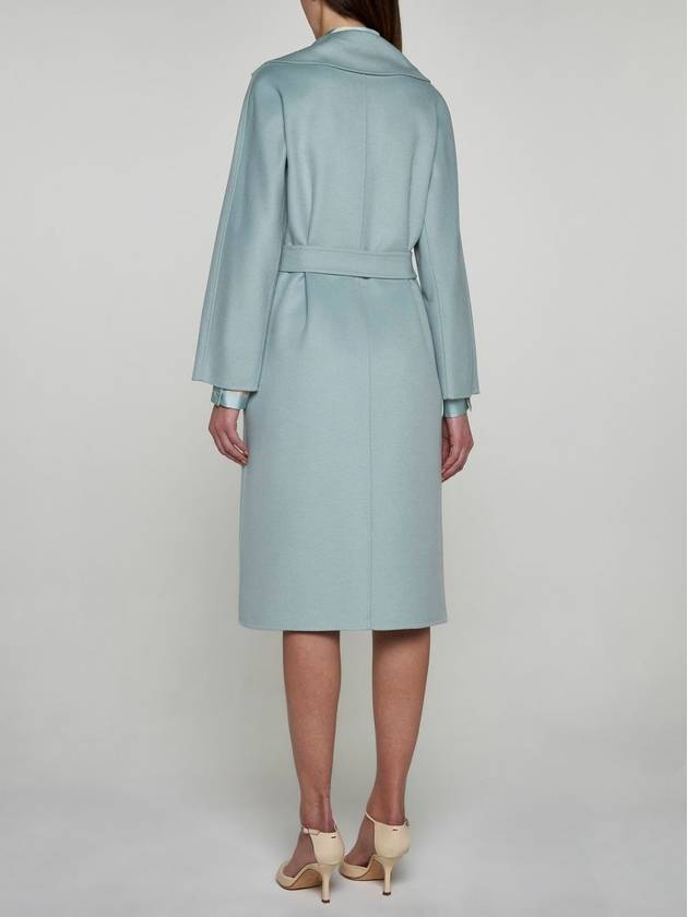 Cles Cashmere Silk Wool Single Coat Aquamarine - MAX MARA - BALAAN 5