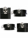 Skull buckle leather belt black 575970 1XI8Y - ALEXANDER MCQUEEN - BALAAN 6