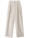 Linen Pintuck Wide Slacks Ivory - LESEIZIEME - BALAAN 9