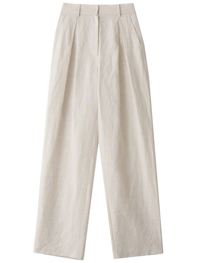 Linen Pintuck Wide Slacks Ivory - LESEIZIEME - BALAAN 9