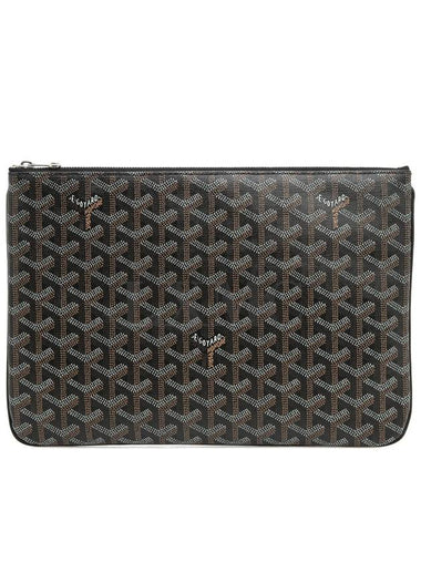 Unisex Clutch Sena MM Black Silver Senna - GOYARD - BALAAN 1