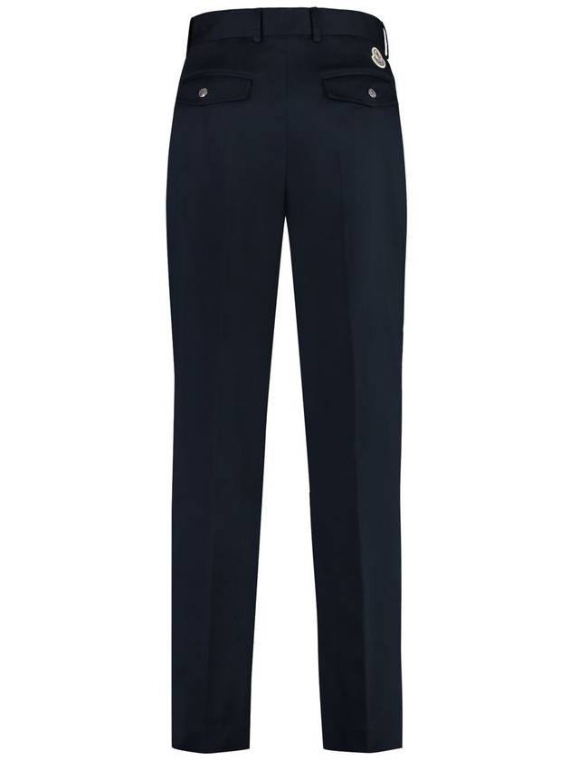 Gabardine Straight Pants Dark Blue - MONCLER - BALAAN 3