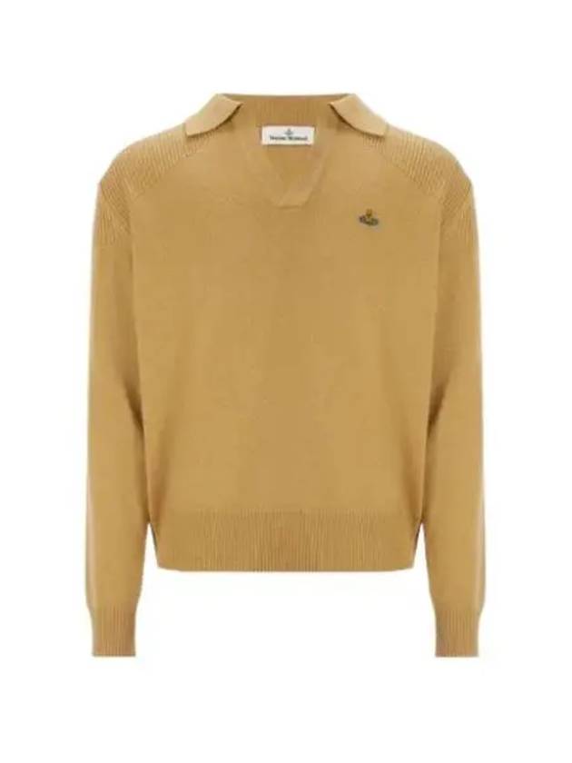 Football Polo Wool Knit Top Beige - VIVIENNE WESTWOOD - BALAAN 2