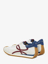 Flow Runner Nylon Suede Low Top Sneakers White Denim Raspberry - LOEWE - BALAAN 5