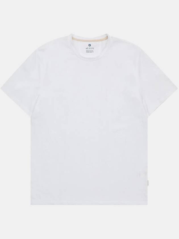 Men's Basic Round Short Sleeve TShirt MMTBM5T43 100 - AT.P.CO - BALAAN 9