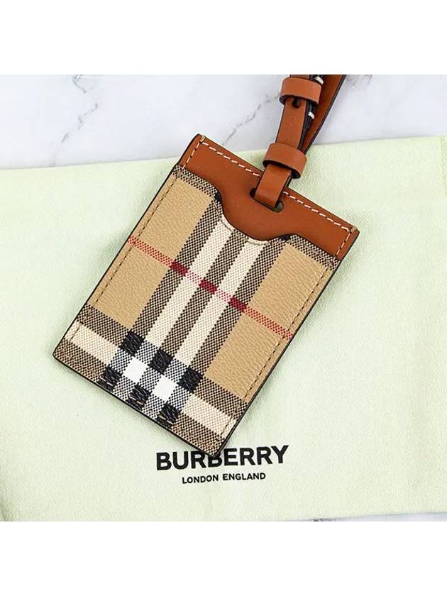 Check Luggage Tag Beige - BURBERRY - BALAAN 4