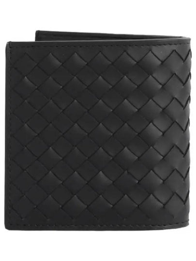 Men's Intrecciato Half Wallet Black - BOTTEGA VENETA - BALAAN 2