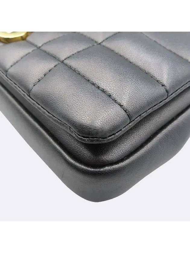 80594921 Black leather quilted TB Lola mini chain cross bag - BURBERRY - BALAAN 6