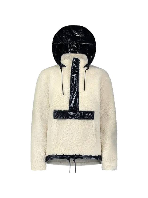 Fleece Shearling Anorak Hoodie Ivory - MOOSE KNUCKLES - BALAAN 1