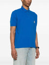 Afko Logo Cotton Polo Shirt Blue - ISABEL MARANT - BALAAN 3