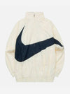 Swoosh Woven Jacket Coconut Milk Black - NIKE - BALAAN 1