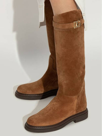 Dolce & Gabbana Suede Boots, Women's, Brown - DOLCE&GABBANA - BALAAN 2