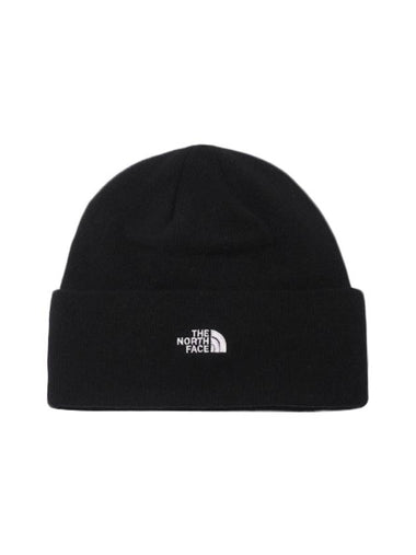 Norm Embroid Logo Beanie Black - THE NORTH FACE - BALAAN 1