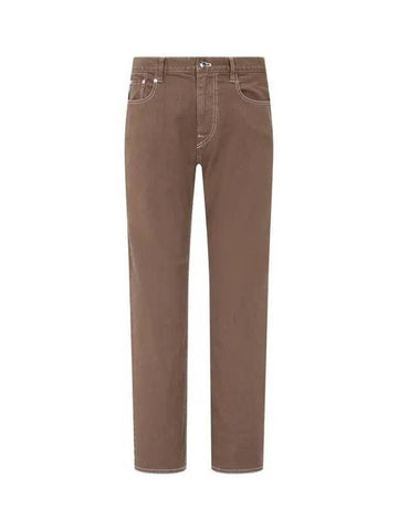 Stitched Easy Denim Pants Brown 270708 - PAUL SMITH - BALAAN 1