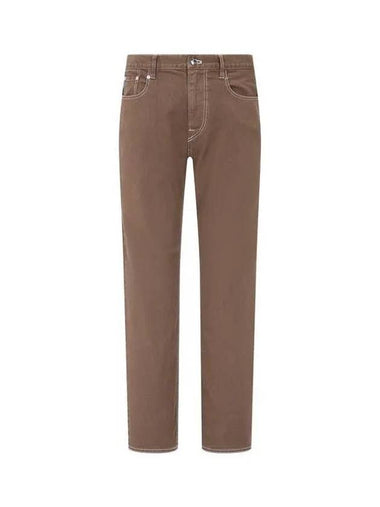 Stitched Easy Denim Pants Brown 270708 - PAUL SMITH - BALAAN 1