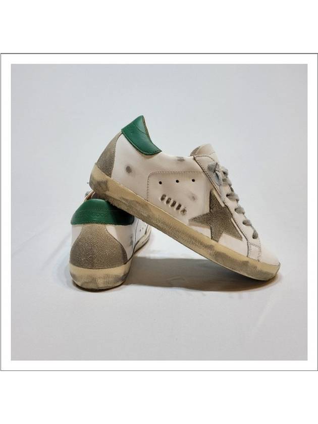 Superstar Suede Low Top Sneakers Green White - GOLDEN GOOSE - BALAAN 4