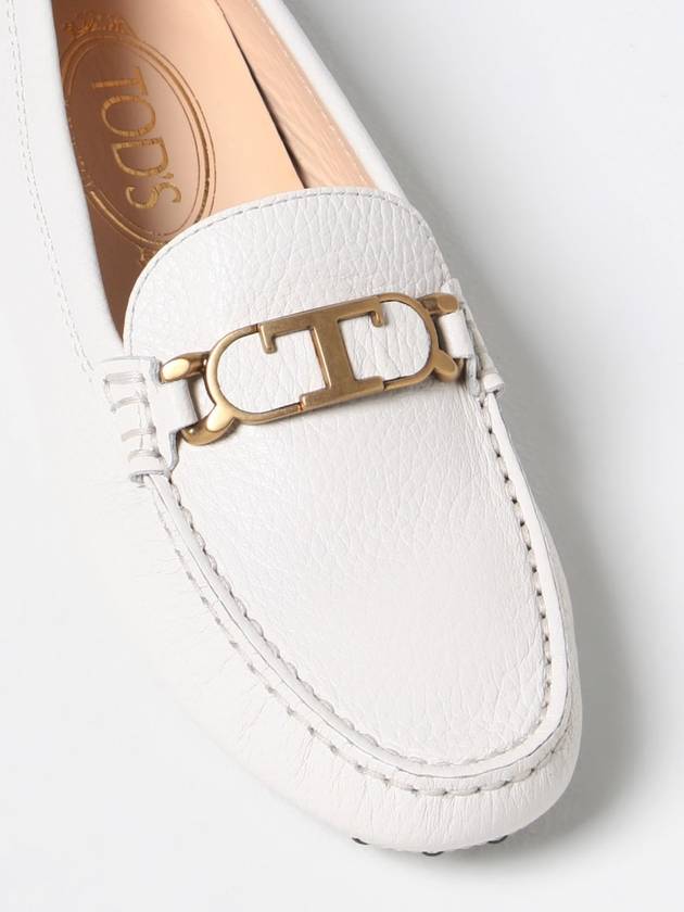 Women's Gommino Leather Driving Shoes White - TOD'S - BALAAN 4