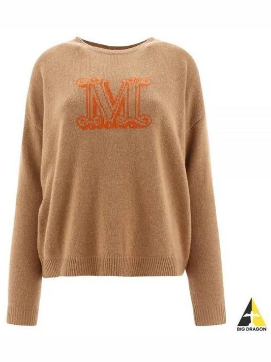 Women s EDO Monogram Cashmere Knit Brown 23136101 - MAX MARA - BALAAN 1