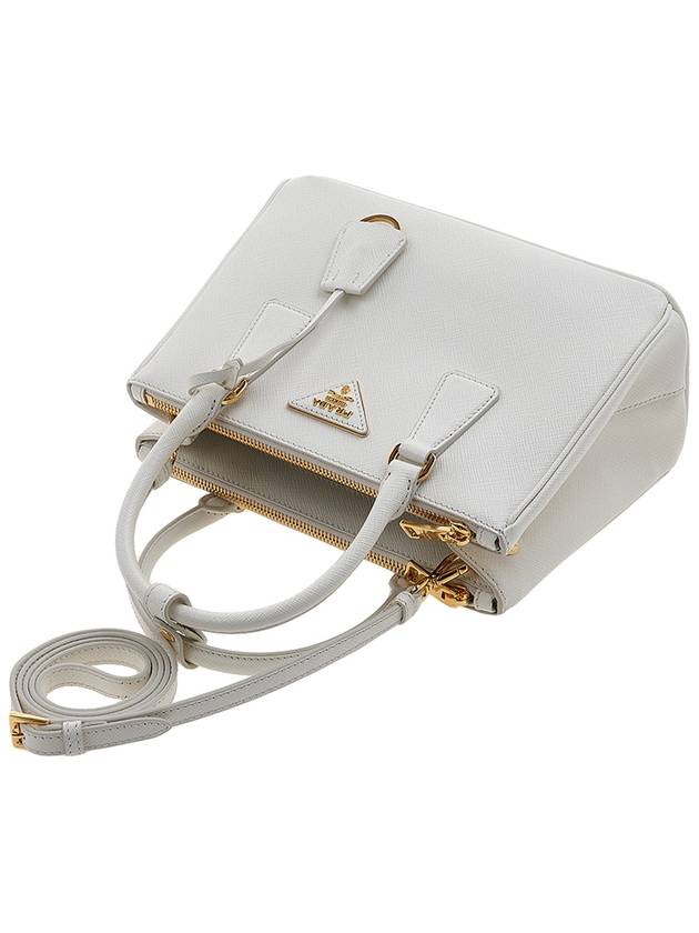 Galleria Saffiano Leather Small Tote Bag White - PRADA - BALAAN 5