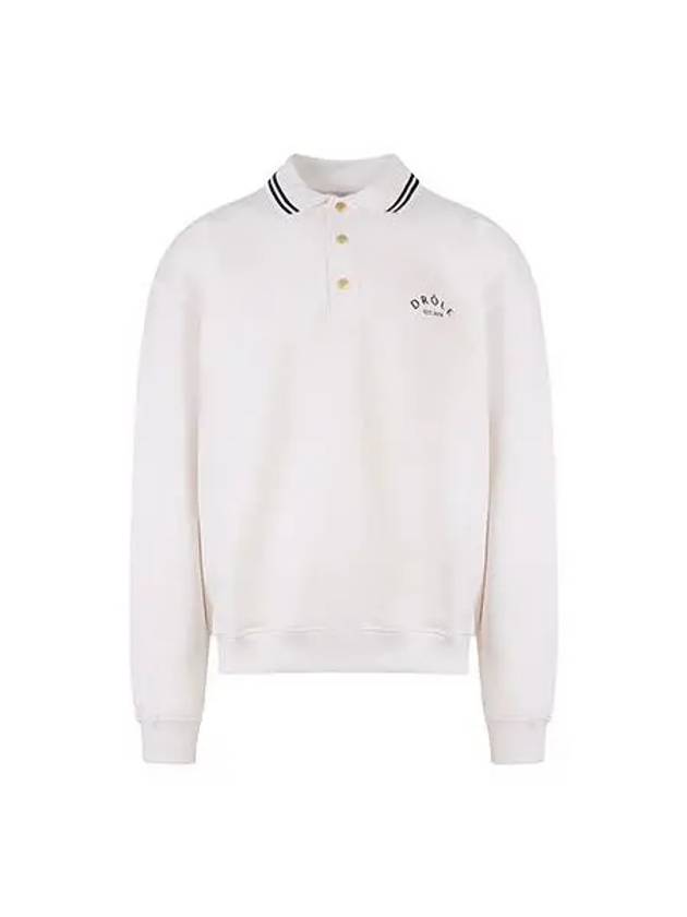 Drold Monsieur T Shirt Logo Polo Long Sleeve Cream - DROLE DE MONSIEUR - BALAAN 1