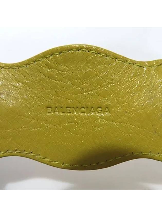 235480 Giant decorated yellow leather bracelet - BALENCIAGA - BALAAN 5